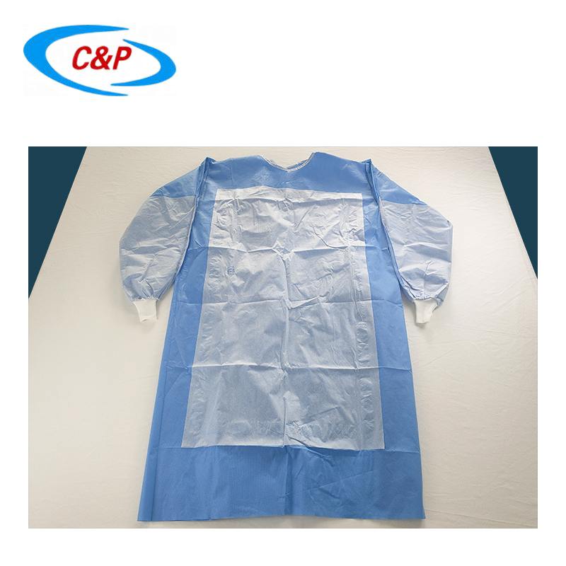 China Factory Supply Disposable SMS Nonwoven Fabrics Patient Surgical Gown  for Hospital Use