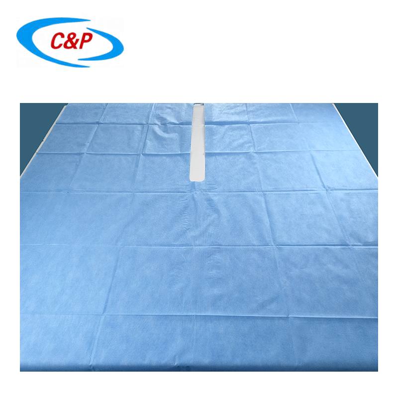 Split Surgical Drape with Adhesive